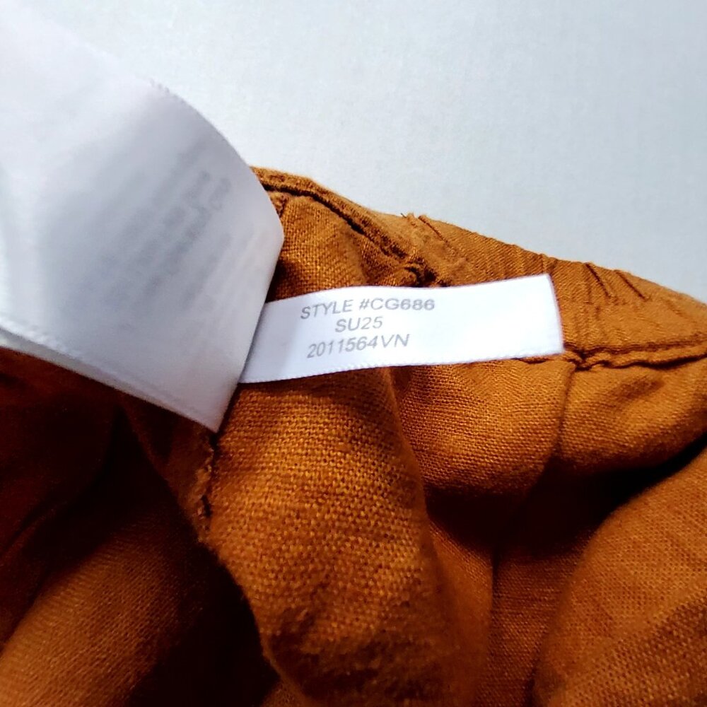 J.Crew Womens Rust Orange Linen Blend Shorts Size 2X Summer Casual Lightweight - Picture 12 of 12